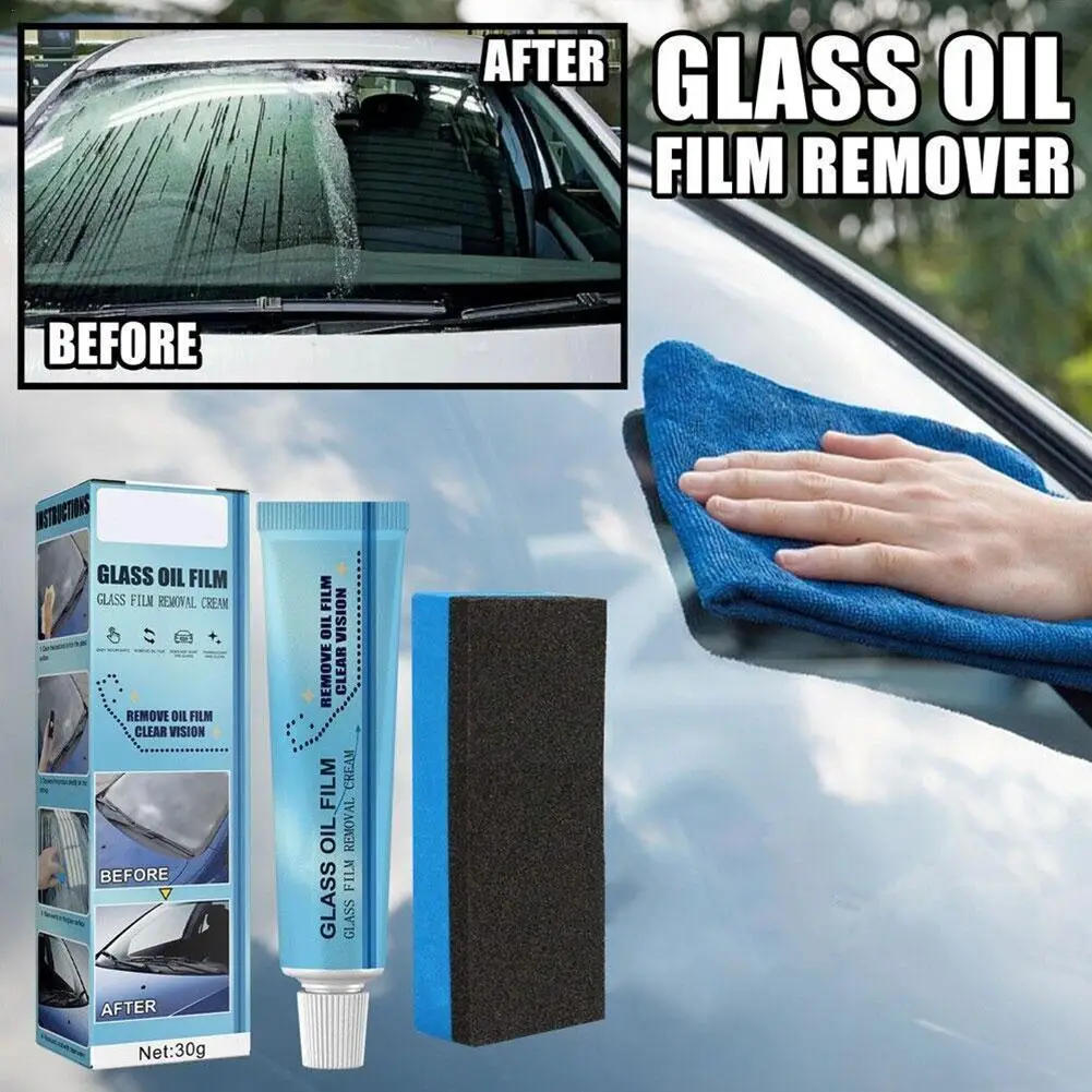 

1pcs Car Window Oil Film Cleaner Oil Remover Car Glass Oil Protect Stains Windshield Clean Oil Auto Nano Cleaner Stain T6J3