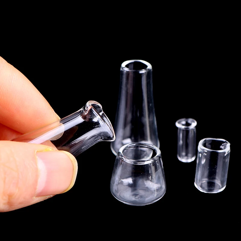 

5Pcs/set 1:12 Cute Dollhouse Miniature Glass Mini Cup Bottle Pretend Play Kettle Teapot Model Toys Kitchen Decor Accessories