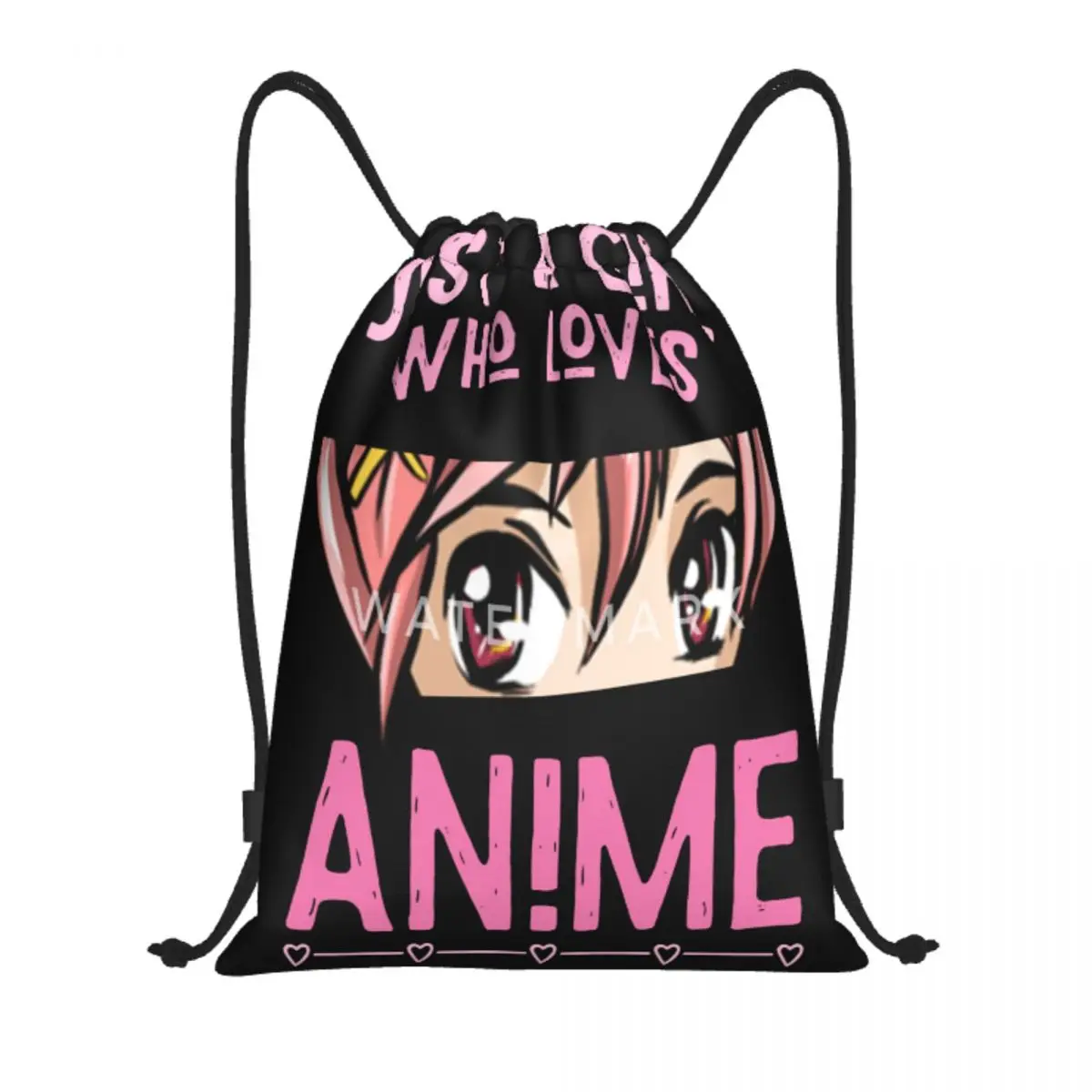 

Рюкзак для девушек, которые любят аниме сумки на шнурке, Современный рюкзак с застежкой на шнурке, подходит для ежедневного использования в разных стилях унисекс