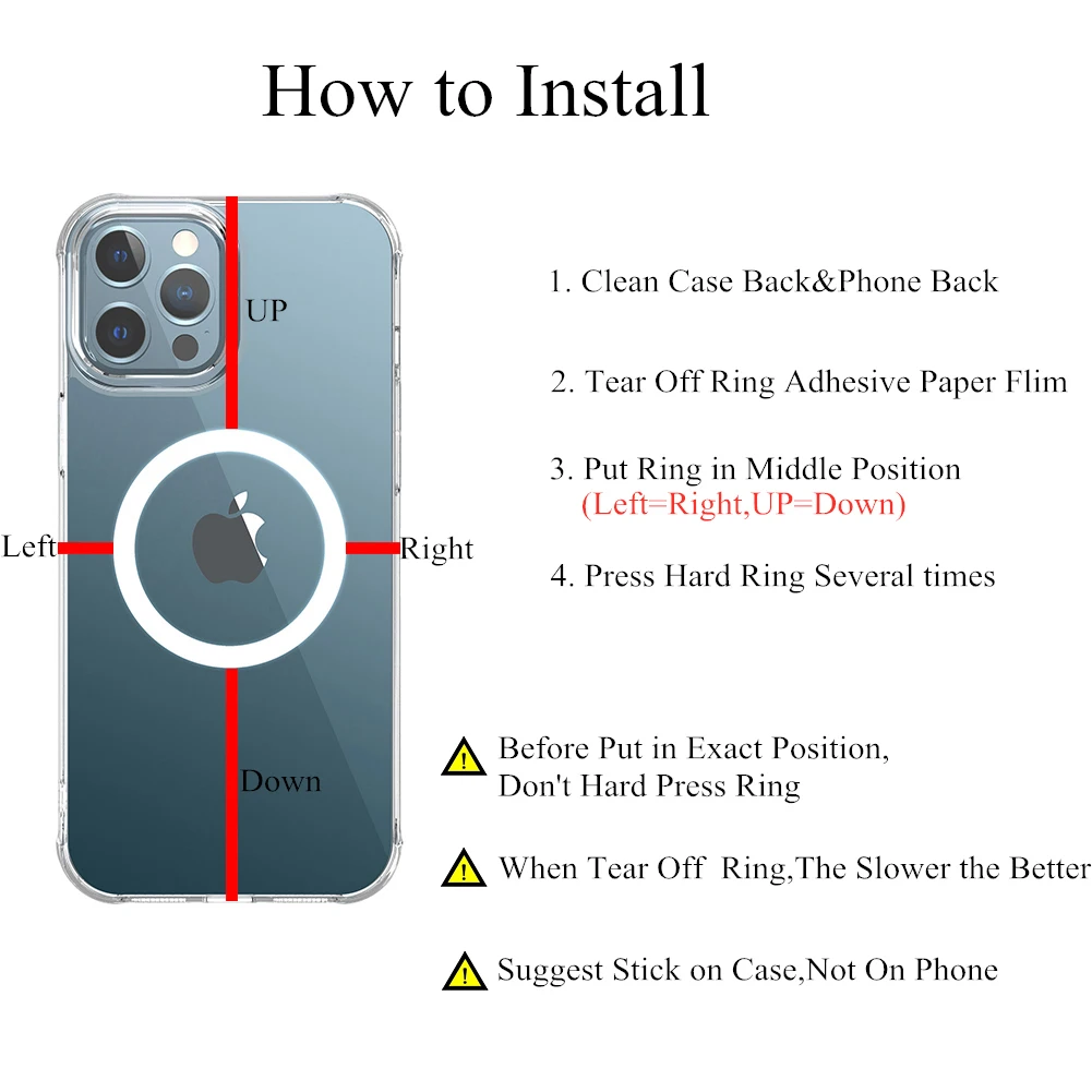 5pcs sticker ring for magsafe wireless charging for iphone 13 pro max 12 mini mobile phone magnetic wireless charger metal plate free global shipping