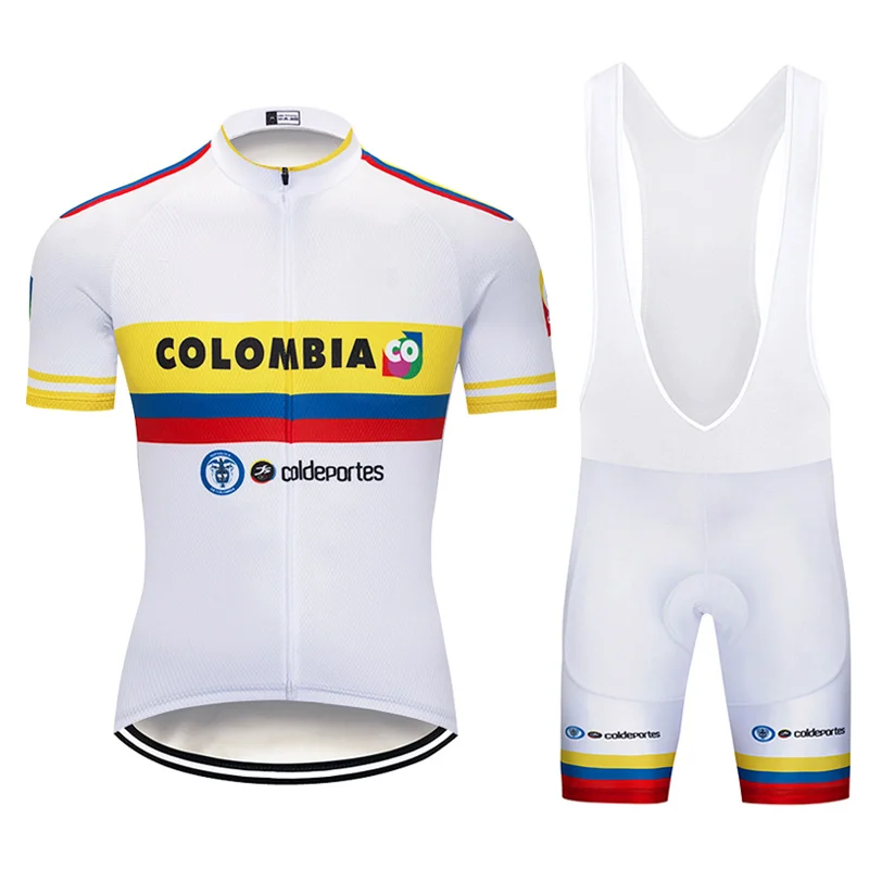 

2021 New Summer Colombia Cycling Set MTB Jersey Bike Clothes Top Wear Mens Quick Dry Bicycle Clothing Short Maillot Culotte Sui