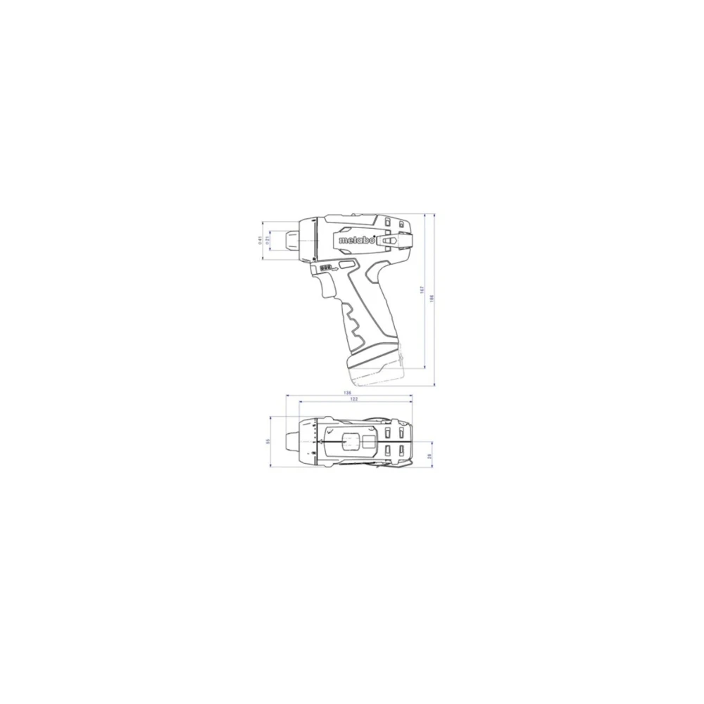 Дрель-шуруповерт аккумуляторная Metabo PowerMaxx BS 12 В Li-ion 2х2 Ач 000408 |