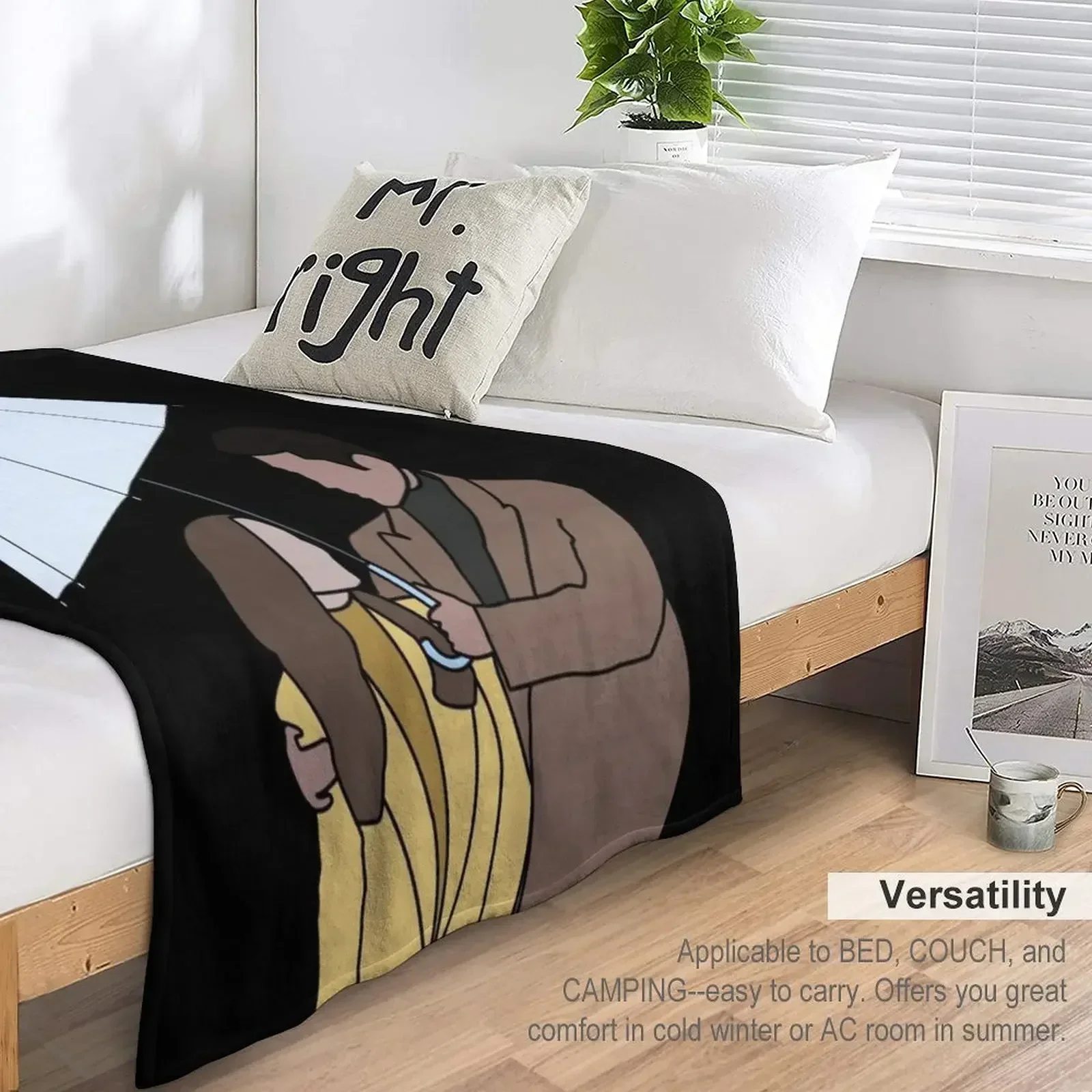 Crash Landing on you - Ri Jung Hyuk And Yoon Se-Ri Hyun Bin Son Ye-jin Зонтик сцены Плед Одеяло Тонкие волосатые