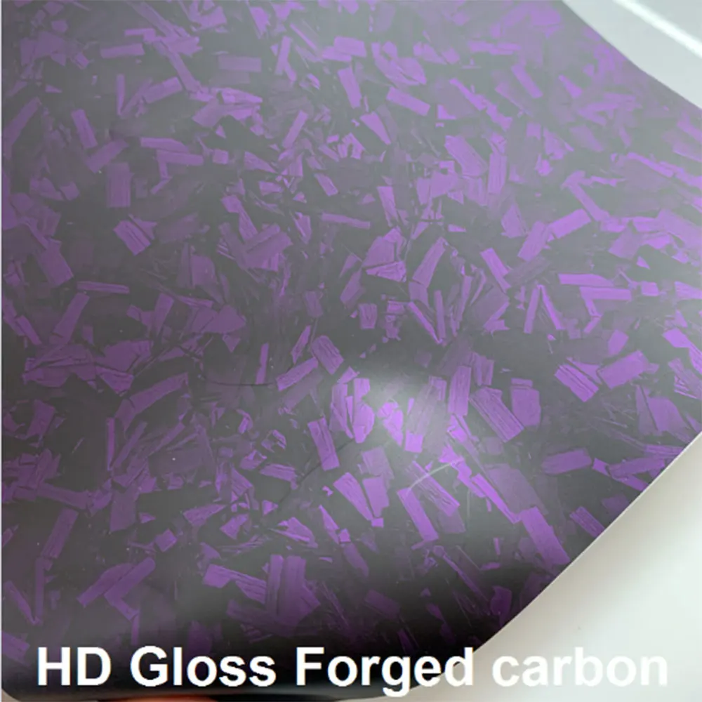1x3 м PET-матовый фиолетовый атласный кованый винил из углеродного волокна
