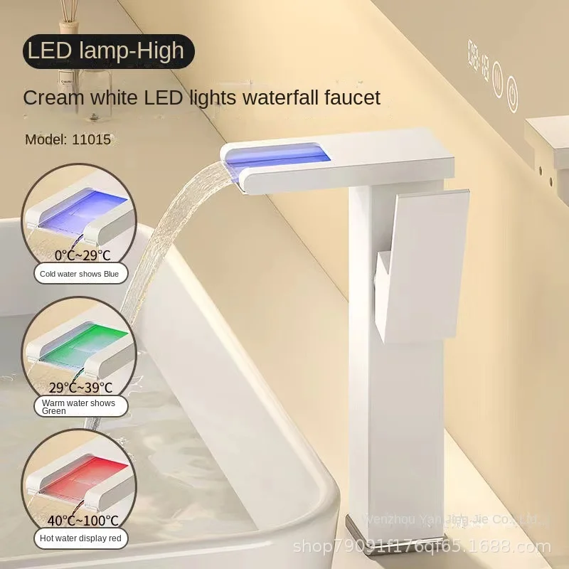 Светодиодный-Licht Wasserfall Wasserhahn Waschbecken unter becken Haushalt Hei Dr.