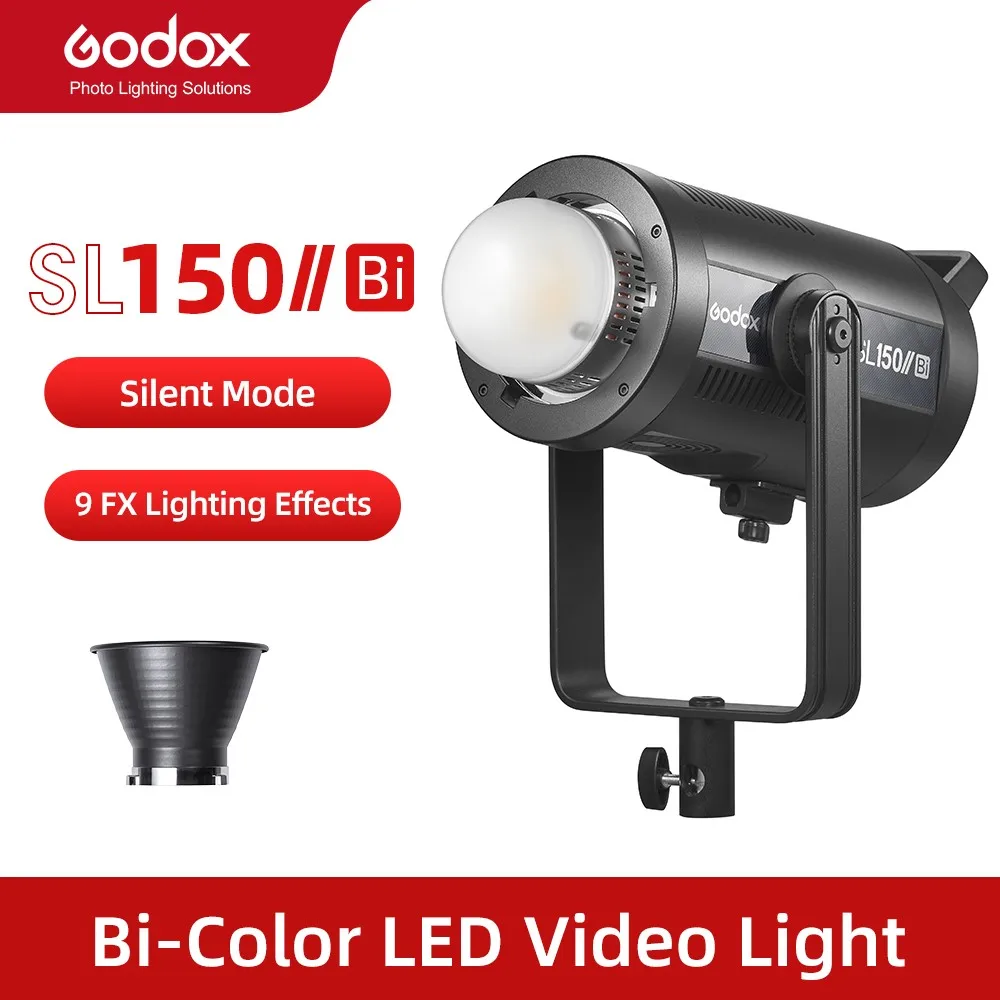 

Двухцветная светодиодная лампа Godox SL150II Bi 150 Вт 2800-6500K для видеосъемки в реальном времени