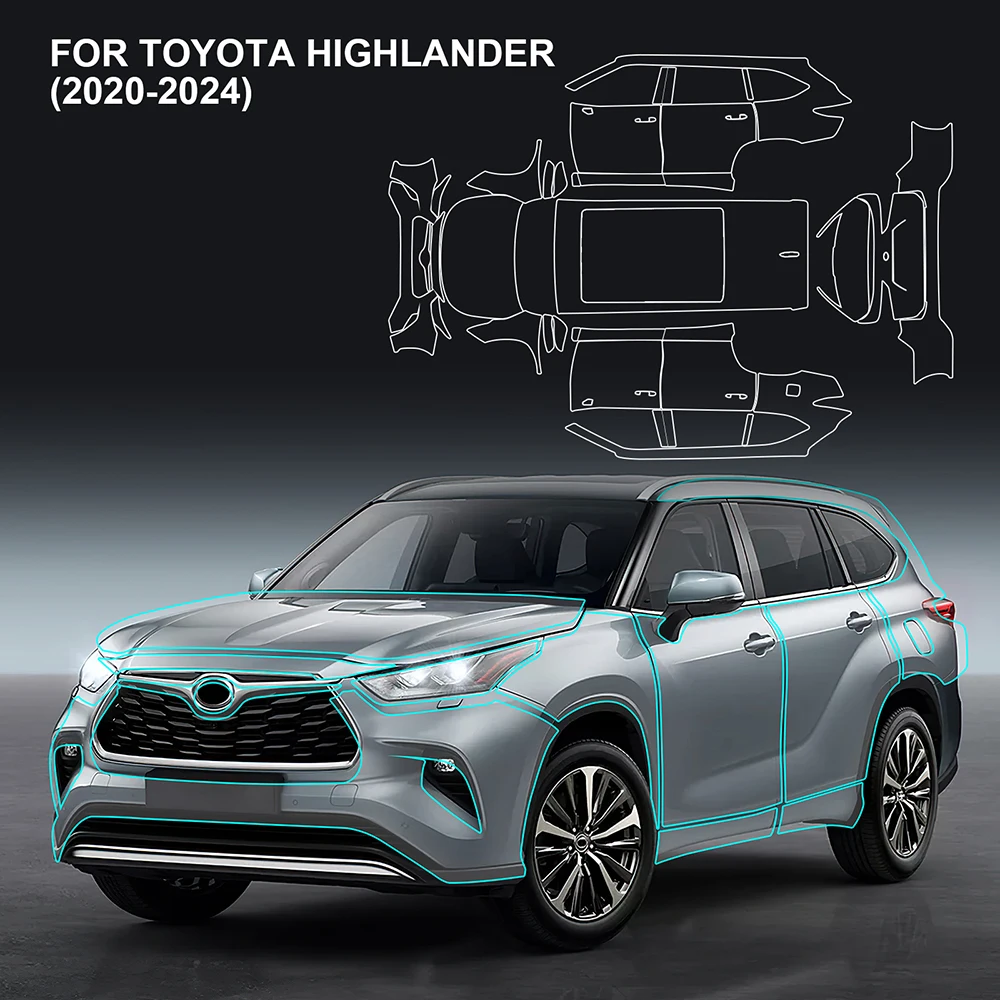 KUNGKIC PPF TPU для Toyota Highlander 2020-2024 предварительно разрезанная Защитная пленка краски