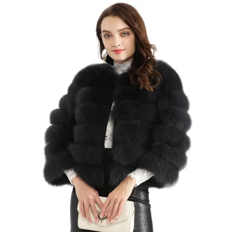 

Fashion Fox Fur Coat Women Real Fur Overcoat Winter Female Cold-Resistant Natural Fur Jacket Lady Genuine Fur Outerwear Oversize