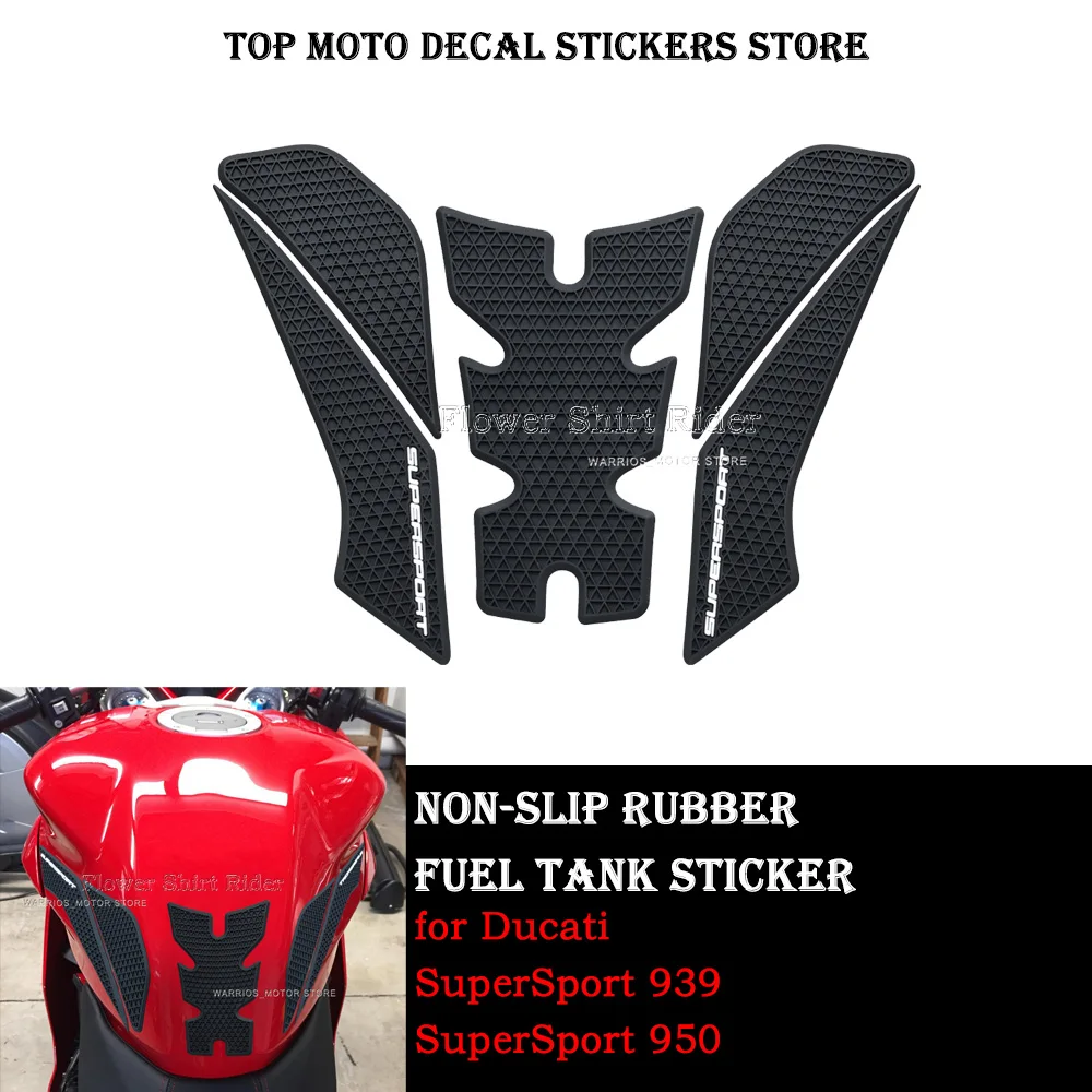 

Motorcycle Fuel Gas Tank Pad Anti Slip Protector Stickers Knee Grip Decals For Ducati SuperSport 939 950 SuperSport 950