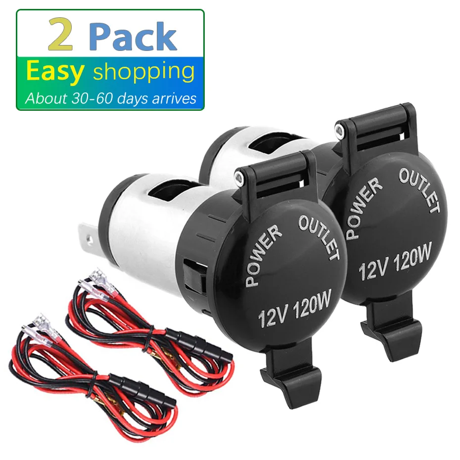 

12V Waterproof Car Auto Motorcycle Cigarette Lighter Power adapter Plug Socket For Motorcycles Boats Mowers Tractors Cars
