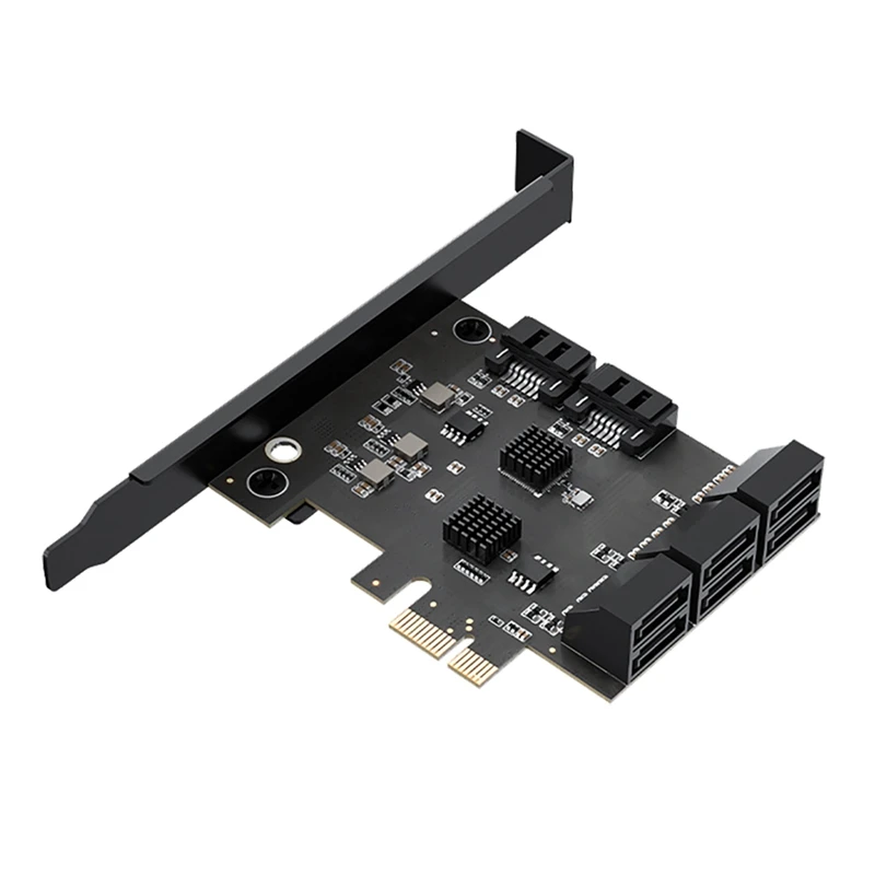 

Плата контроллера SATA 6 Гбит/с на PCI Express, 8 портов, SATA 3.0 Pcie, преобразователь жесткого диска, плата расширения адаптера для ПК
