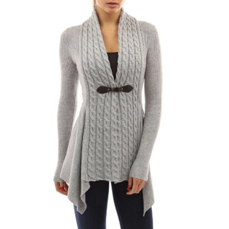 

Autumn Spring Women Sweater Slim Knitted Top Long Sleeve Knitwear Long Casual Outwear Women's Clothing Sweater Coat Female