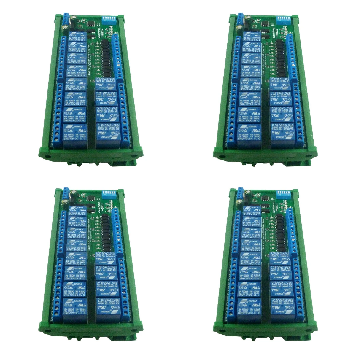 

24V 12ch Digital IO UART RS485 Relay Modbus RTU DIN35 C45 Rail Box PLC PTZ