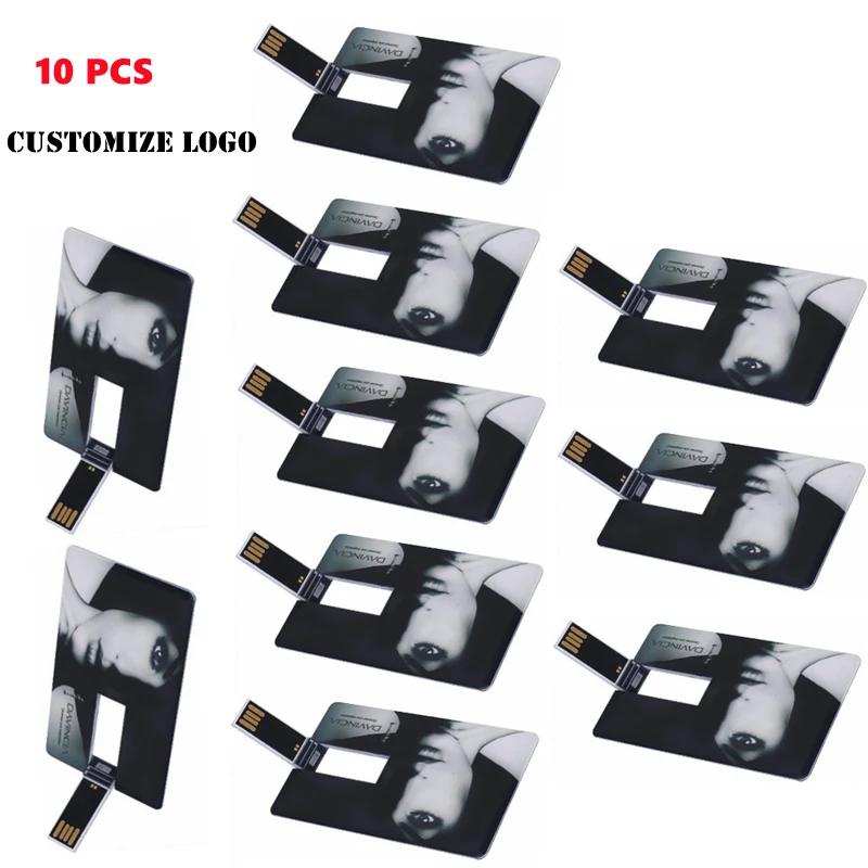10 шт. бесплатный логотип компании визитная карточка Usb флэш-накопитель 8 Гб 16