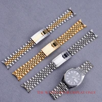 19mm silver gold hollow curved end solid screw links watch band jubilee strap for seiko 5 snxs73 75 7snxs80 snxs81 snxf05 snxg47