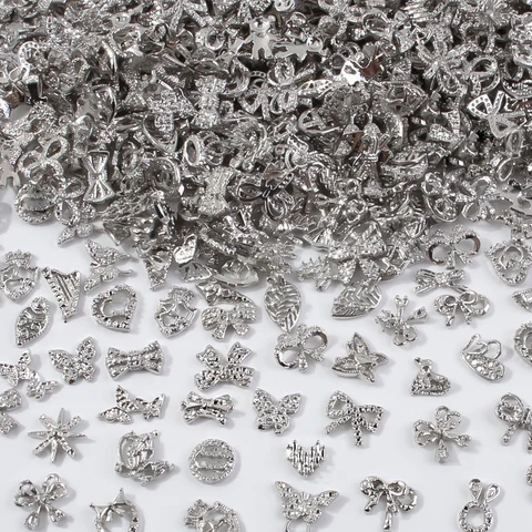 50 шт. металлические подвески для ногтей HotPress