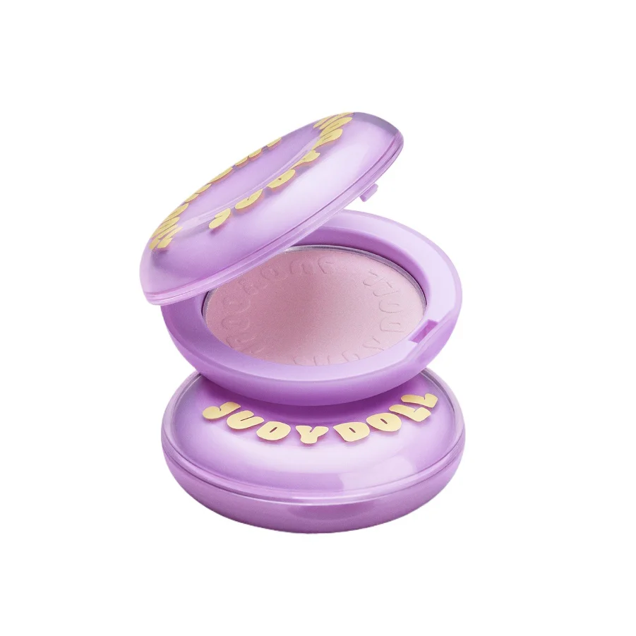 Фото Пудра для фиксации и осветления Judydoll Donut – фиолетовый оттенок, натуральный бархатистый матовый финиш, компактная, портативная, для 24-часового сияющего макияжа. №1