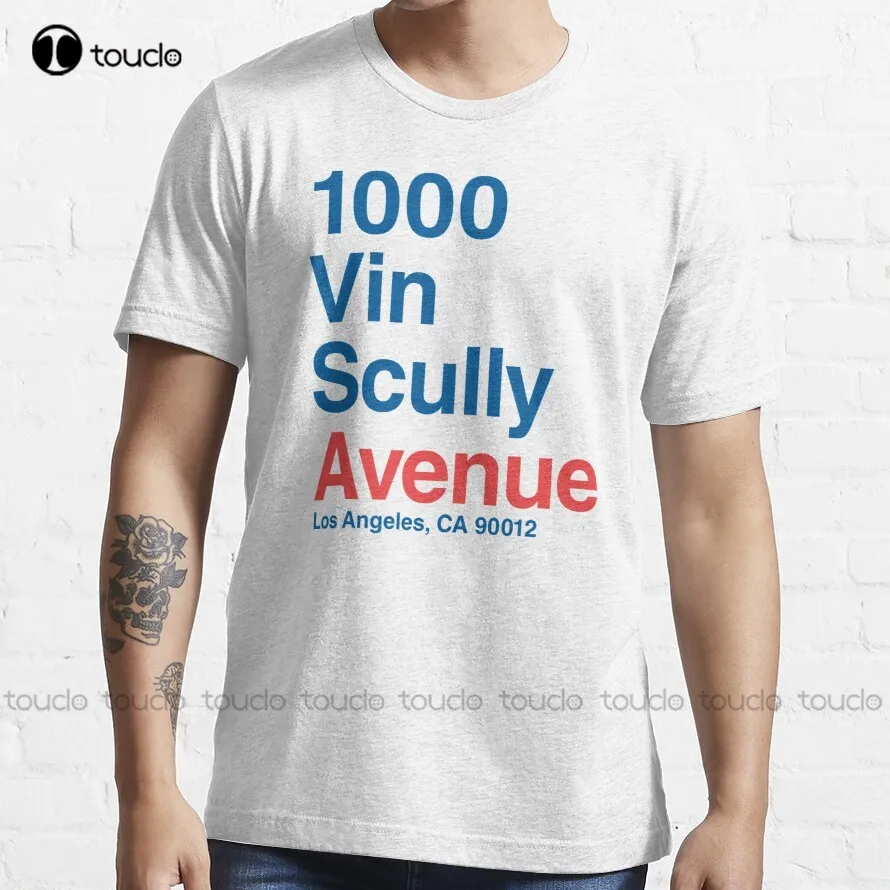 

Los Angeles Baseball Stadium Vin Scully T-Shirt Funny Shirts For Women Custom Aldult Teen Unisex Digital Printing Tee Shirts New