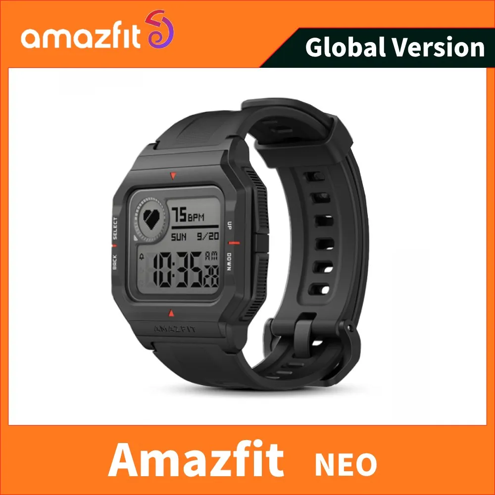 

Amazfit Neo Black Digital Smart Watch Bluetooth 5.0 3ATM Waterproof 160MAH 1.2 Inch STN Display For Xiaomi Android IOS