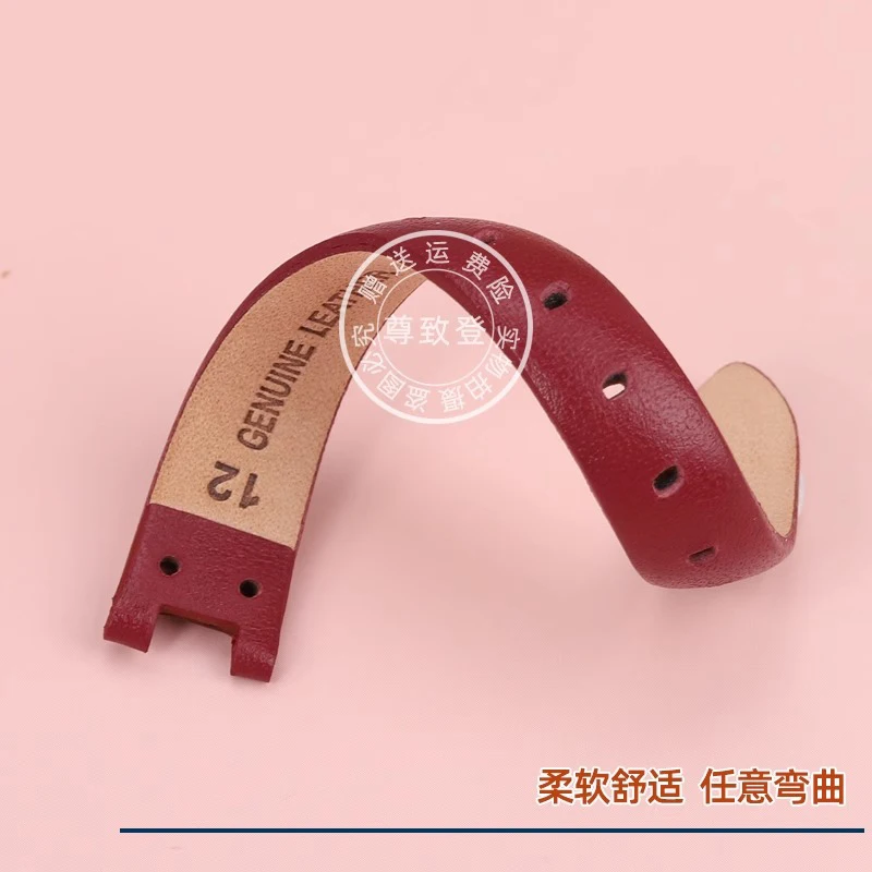 Women's Genuine Leather Watch Strap For Anne Klein AK2156/2157/2618 Cowhide Watchband 12mm Concave Interface Bracelet Soft