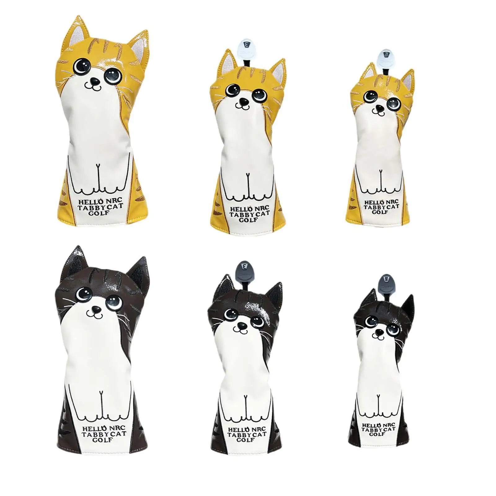 

Club Head Cover Protection Sleeve Golf Wood Headcover PU Leather Travel Transport