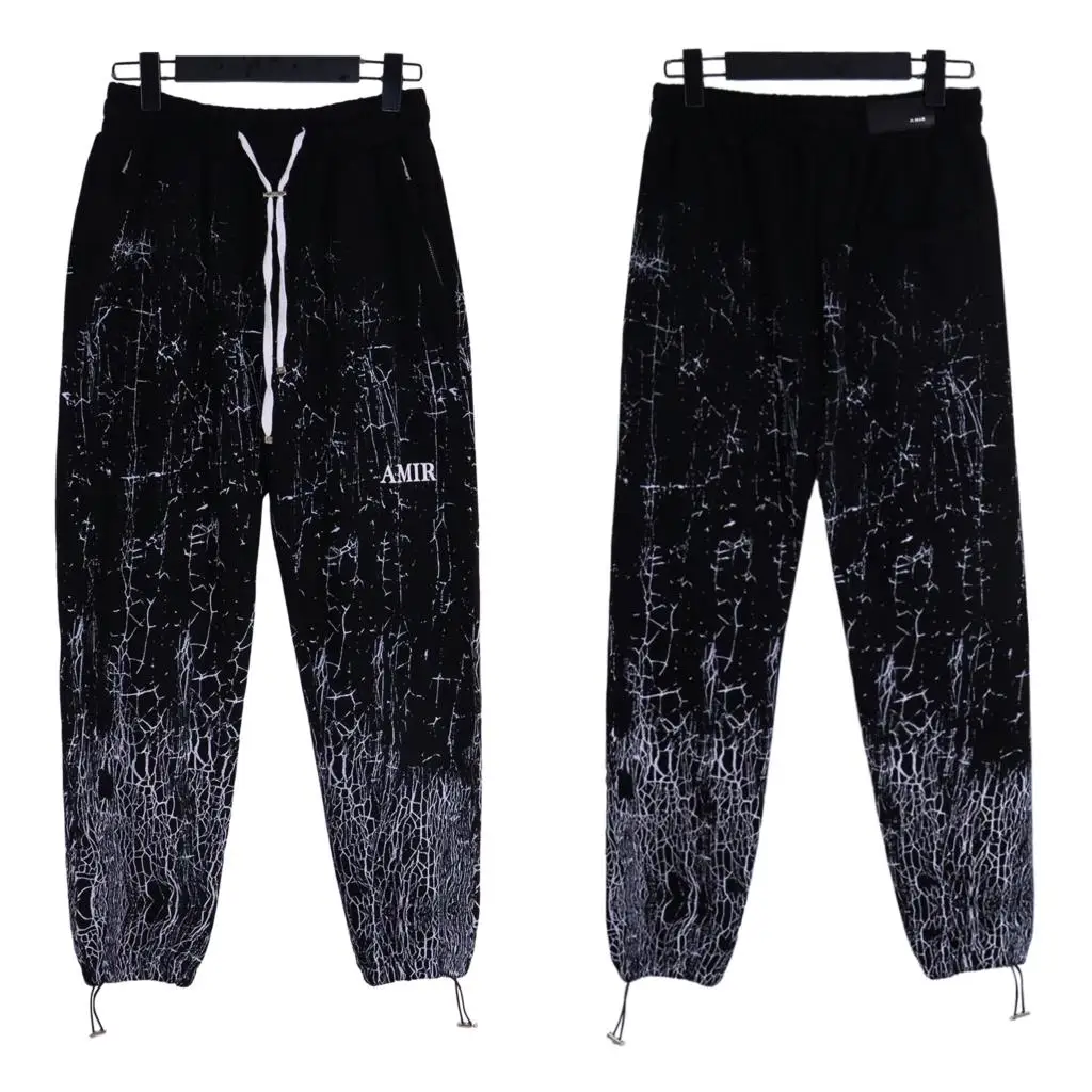

AMR Fashion Brand Sweatpants Men's Streetwear Branch Row Horizontal Design Sport Pants Casual Cotton Drawstring Elastic Pant