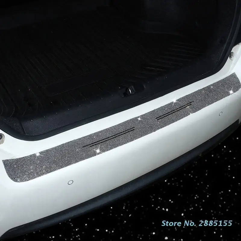 Car Diamond Sill Door Bumper 45X7cm Anti Scratch Protection Bling Rhinestones Trim Protector Strip Sticker for Women Men Car Diamond Sill Door Bumper 45X7cm Anti Scratch Protection Bling Rhinestones Trim Protector Strip Sticker for Women Men