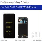 Оригинальный Восстановленный AMOLED ЖК-дисплей для Samsung Galaxy A50 A505 A505F, сенсорный экран в сборе с заменой рамки