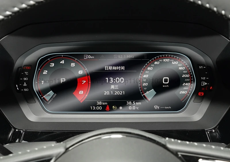 Фото Защитная пленка из закаленного стекла для Audi A3 8Y Sline S3 2021 2020 Седан, аксессуары для интерьера, приборная панель автомобиля. №2