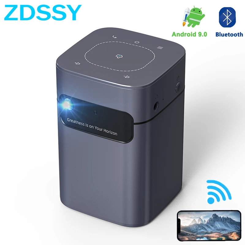 

ZDSSY P19 Mini DLP Projectors Android Smart Projector 4K Поддерживается 2G + 16G WIFI Game Video Beamer Домашний кинотеатр Кинотеатр для кино