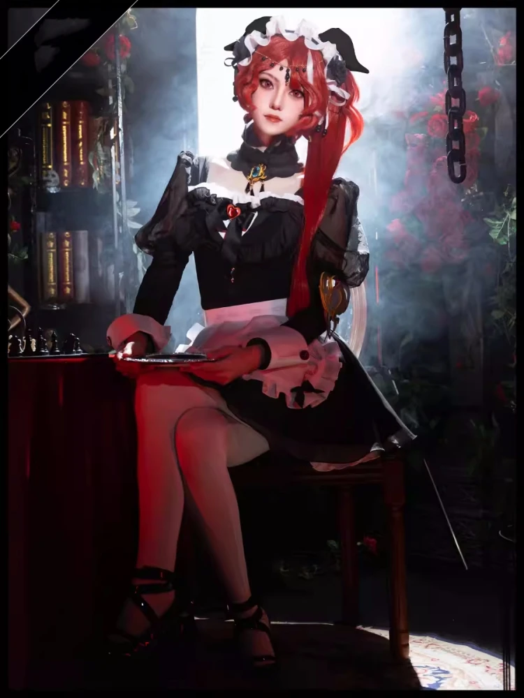 Платье Fiona Gilman для косплея Женский костюм горничной с красной головой ведьмы и