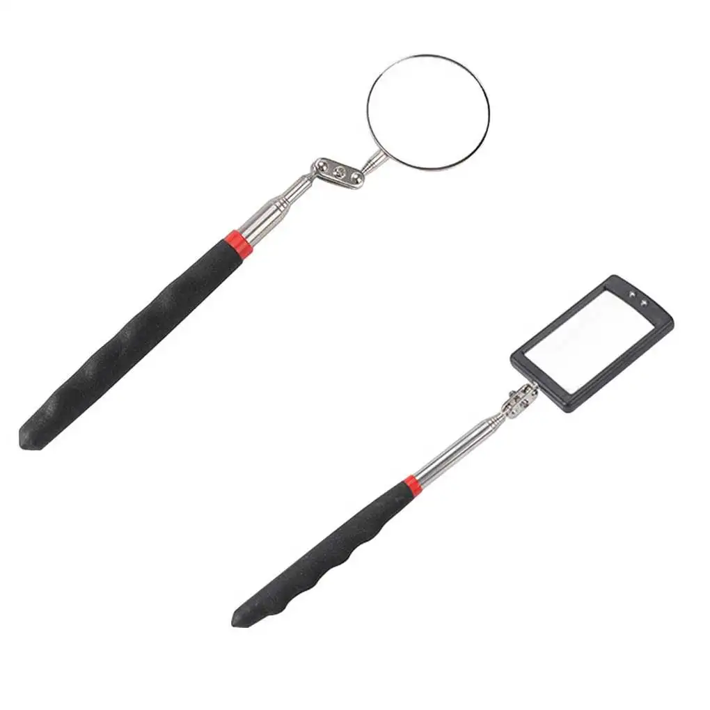 

Pickup Tool Light Inspection Mirror Stainless Steel Polished Round Endoscope Adjustable Workmanship Automotive 50MM