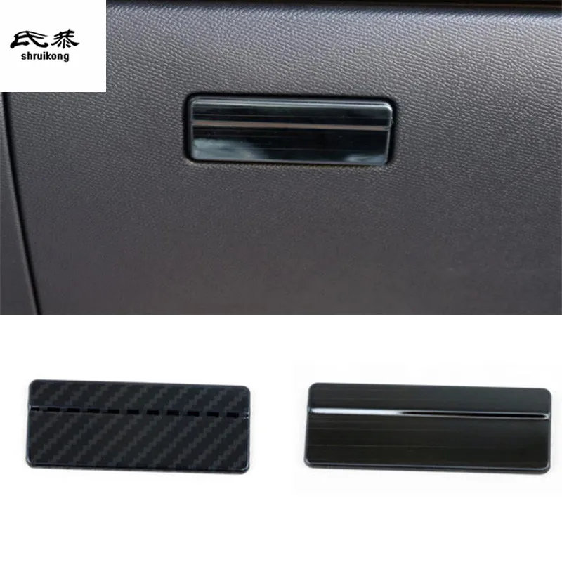 

1PC For 2021 Citroen C5X Versailles Stainless Steel Carbon Fiber Grain Passenger Side Glove Box Switch Decoration Cover