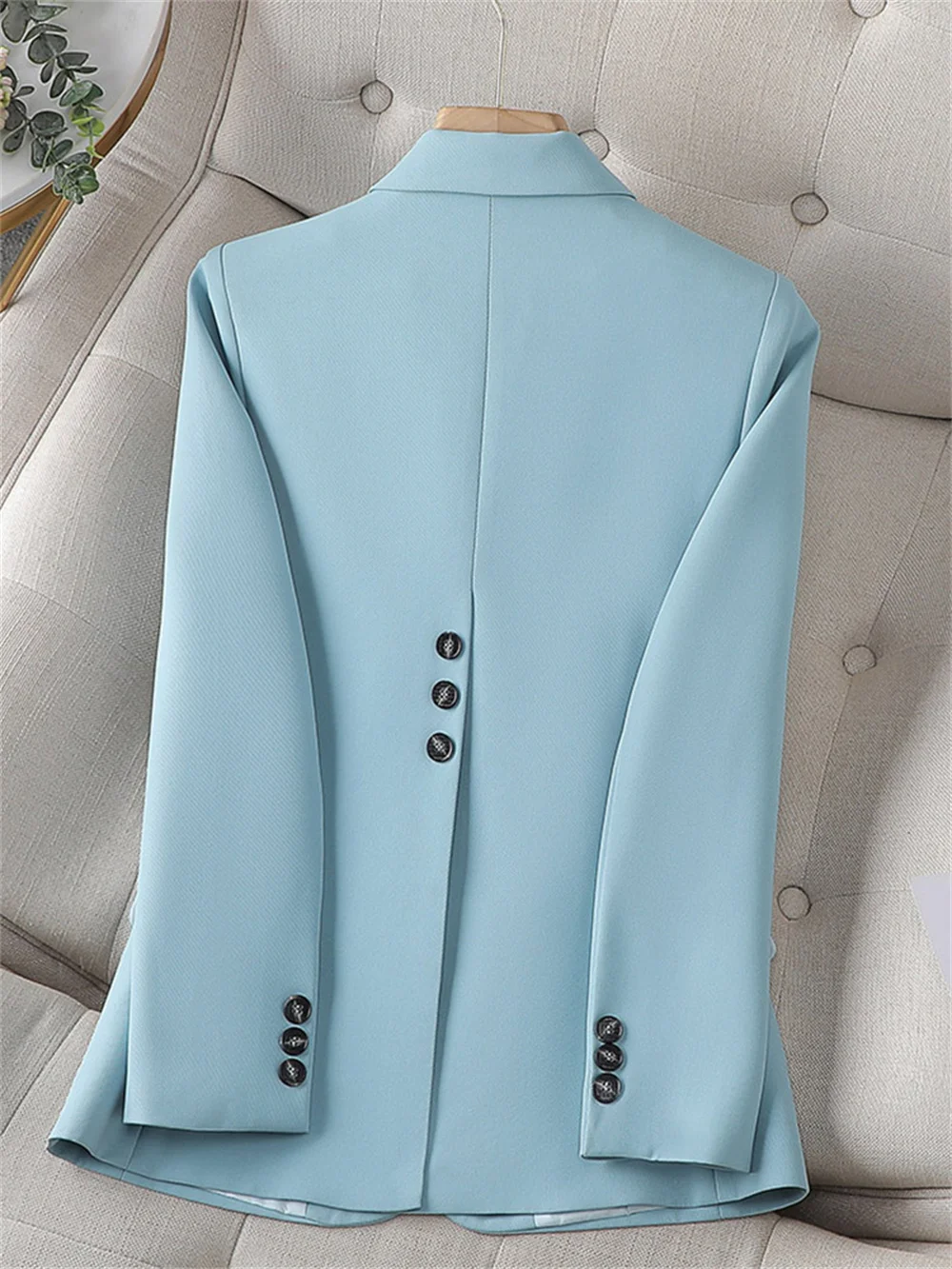 Women's Jacket 2023 New in Blue Casual Business Work Long Sleeve Single Button Clothing Female Office Ladies Formal Jacket