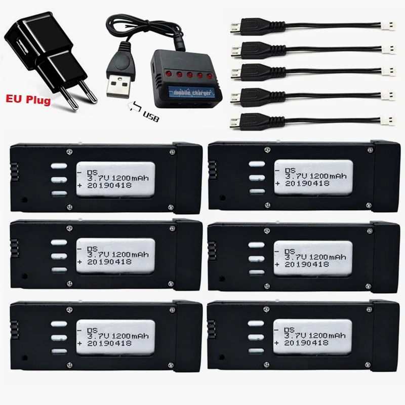 Литий-полимерный аккумулятор 3 7 в 1200 мАч + зарядное устройство 5 1 для E58 JY019 S168