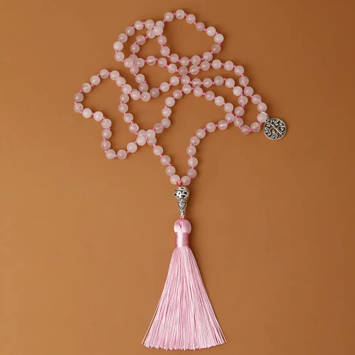 Ожерелье OAIITE из натурального камня 6 мм 108 бусин мала-колье с подвеской в виде