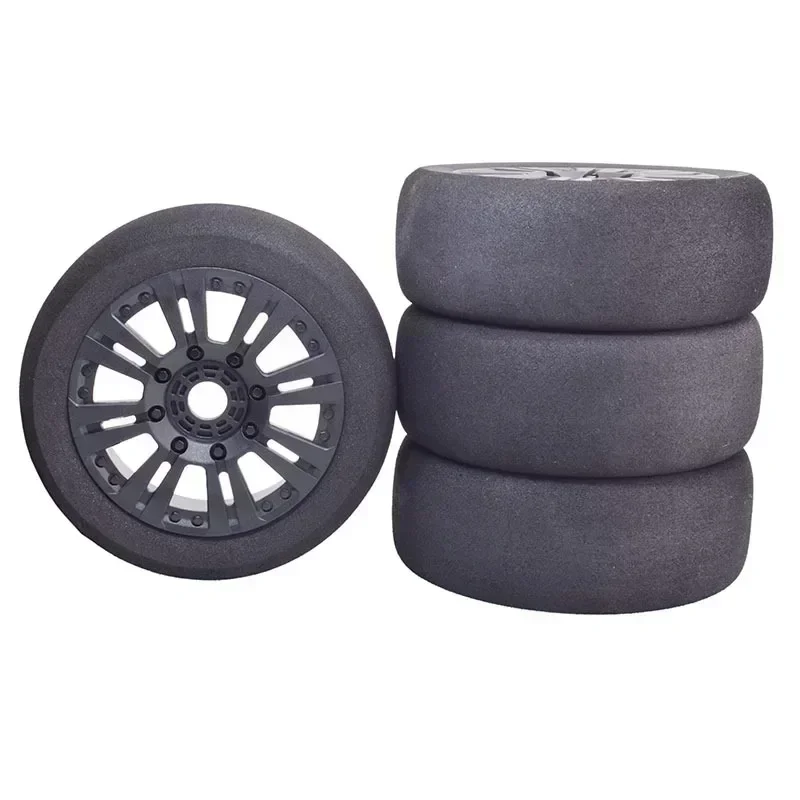 Фото Комплект из 4 шт. губчатых шин 1/8 4WD Nitro Off Flat Run с дисками 17 мм Hex для гоночных моделей 1/8 RV Flat Run S86E Hongnuo X3GT №3