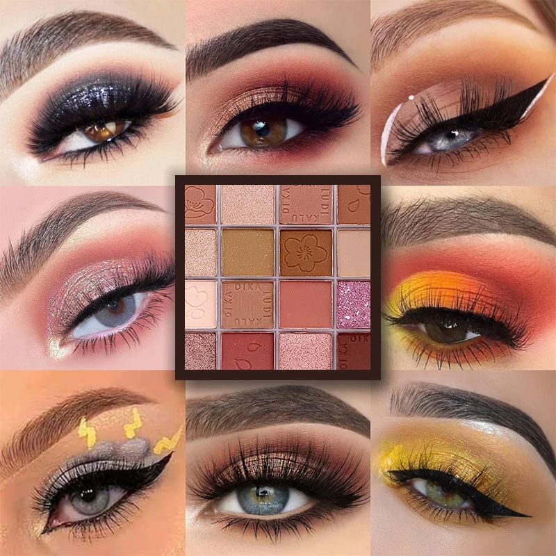 Палитра теней для век 20 цветов блестящие матовые водостойкие стойкие тени