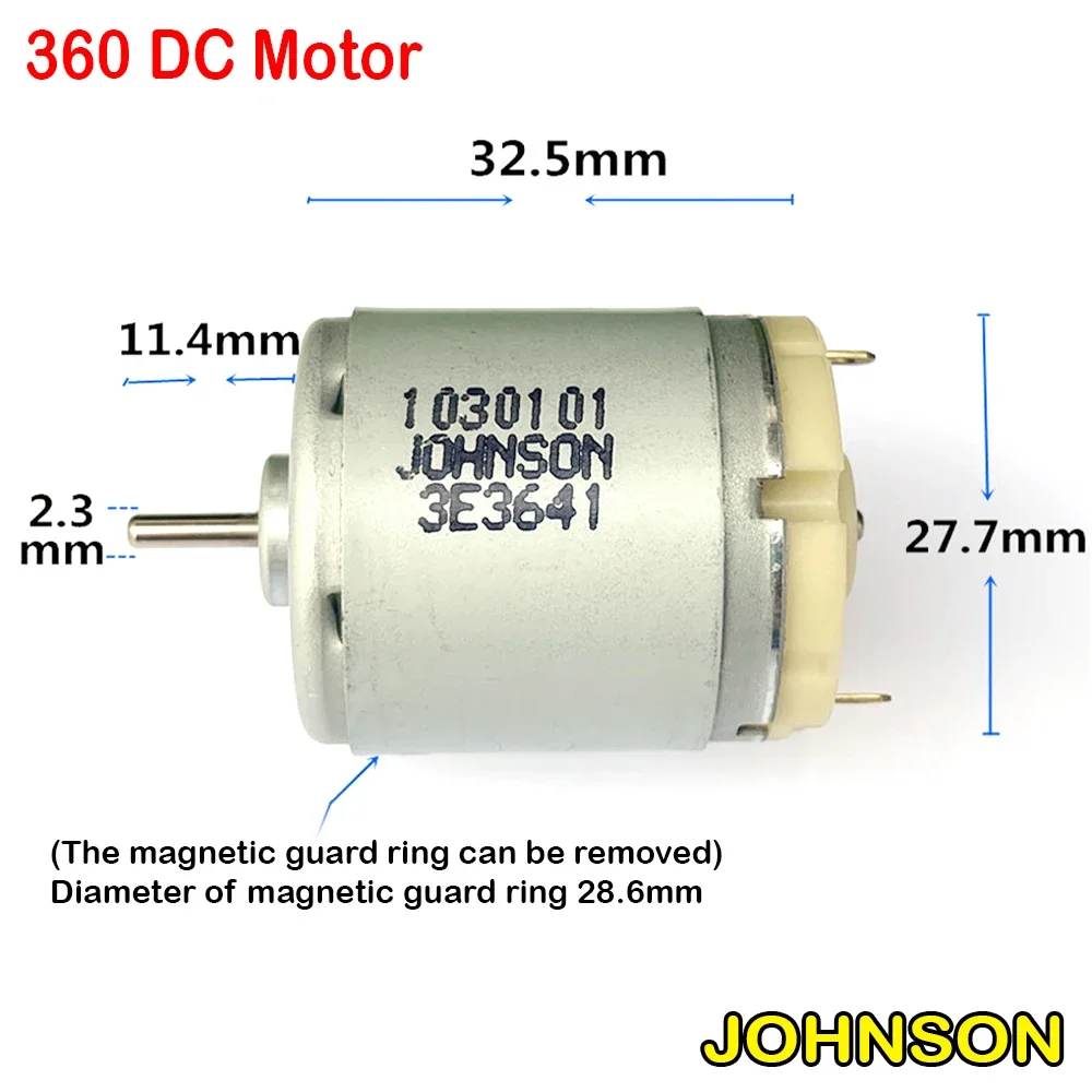 JOHNSON 360 Двигатель постоянного тока 3 В-12 В 6 7 2 9 Вольт Угольная щетка