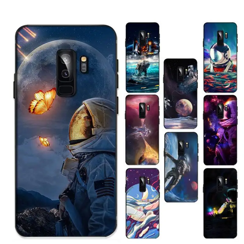 

RuiCaiCa Fuuny Astronaut Space Phone Case for Samsung S20 lite S21 S10 S9 plus for Redmi Note8 9pro for Huawei Y6 cover