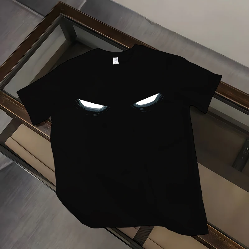 

Футболка унисекс из чистого хлопка с рисунком глаз из аниме, научная фантастика, дизайнерский короткий топ Y2k, уличный Повседневный Топ в стиле Харадзюку