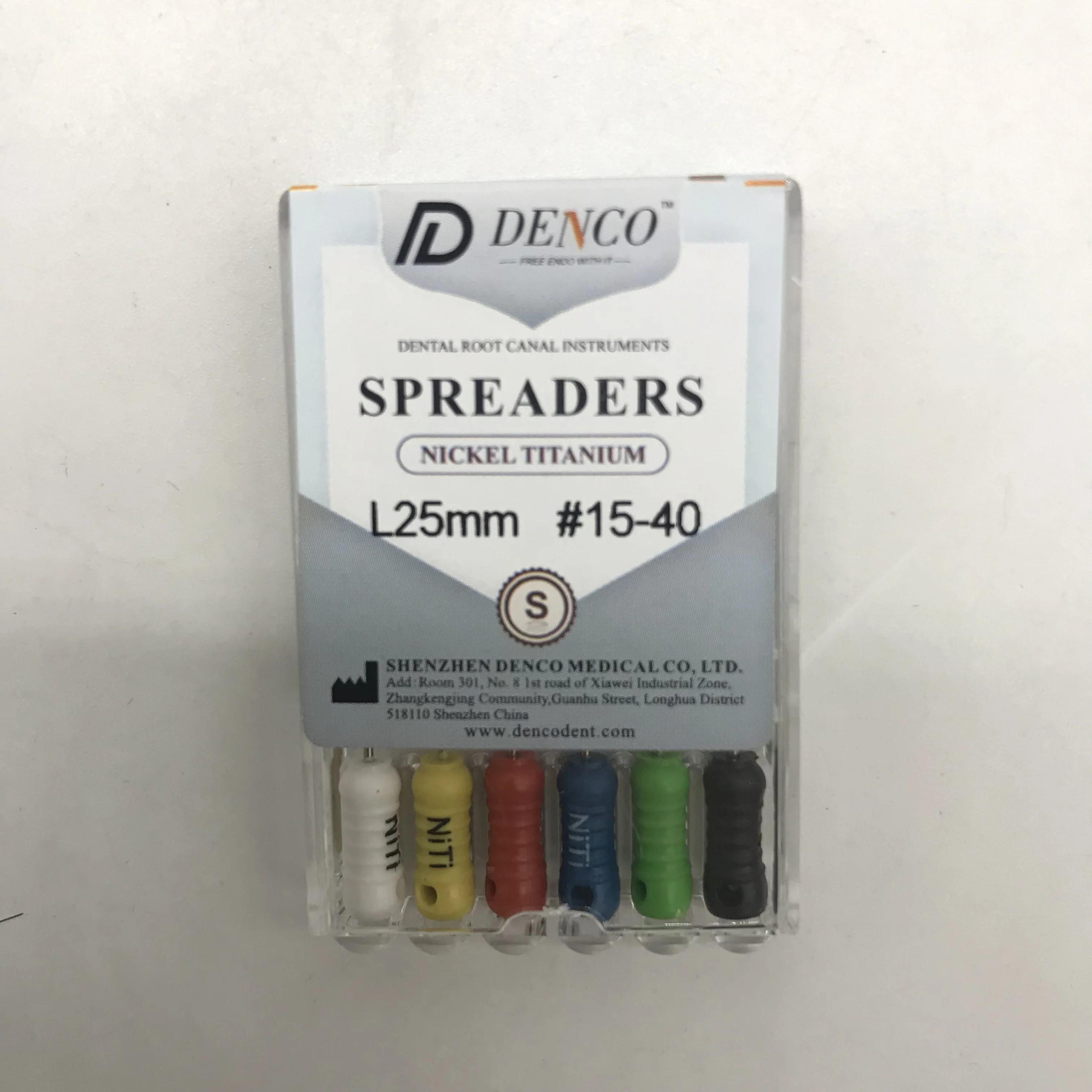 Denco Niti распределитель Никель Титан стоматологические файлы 25 мм Ассорти #15-40