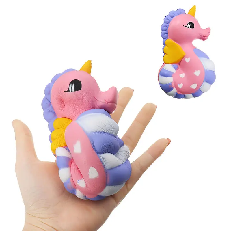 

Kawaii Unicorn Seahorse Squeeze Toys Squishy 15.5CM Stress Relief Toy Slow Rising Soft Scented Cake Bread Key Chain Kids Toy