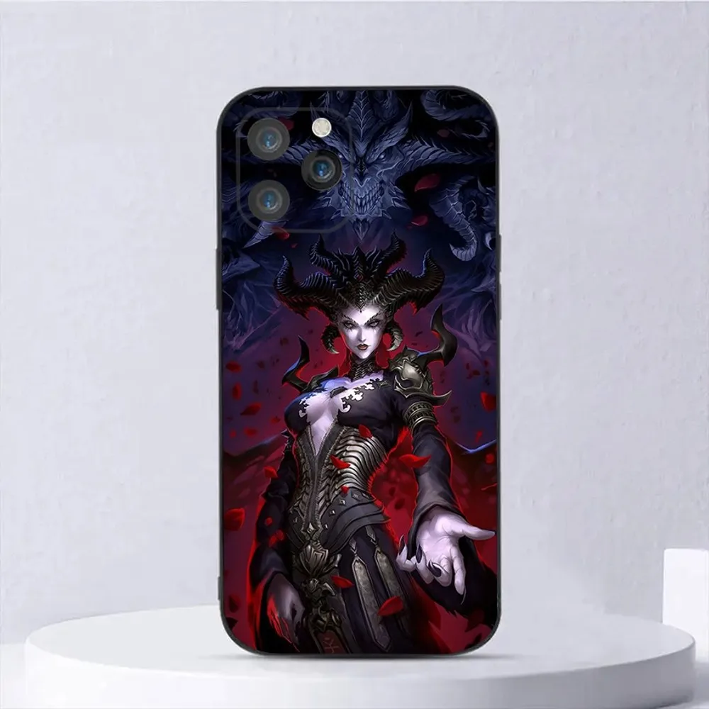 Чехол для телефона Game D-Diablo Lilith iPhone 16 15 14 13 12 11 Plus Pro Max XS X XR SE Mini 8 7 мягкий силиконовый