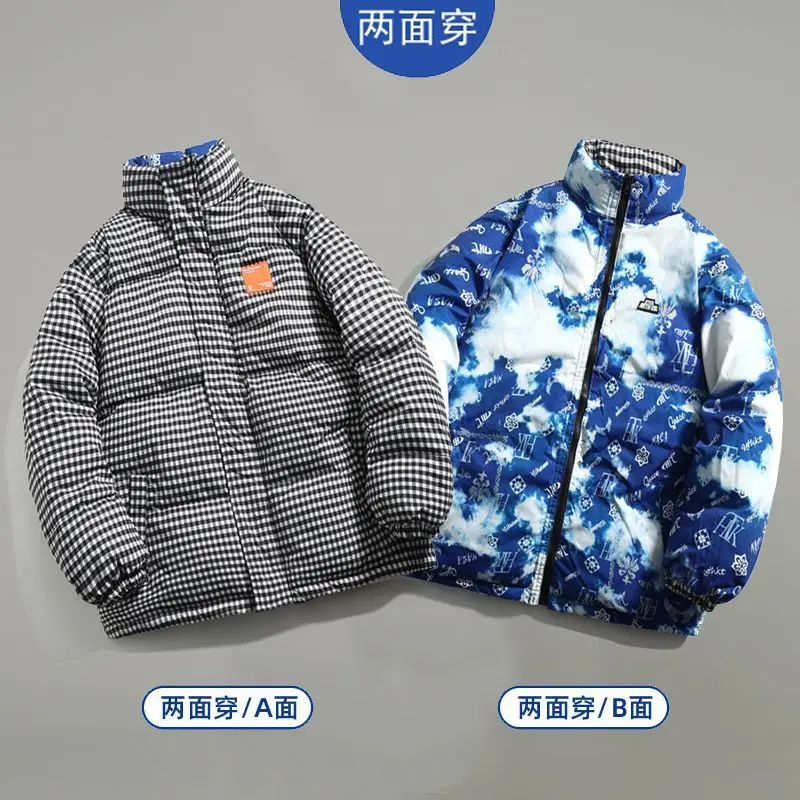 Oversize New Winter Coats for Women Parkas Jackets Checked Cotton Padded Jacket Warm Thick Outerwear Korean Fashion