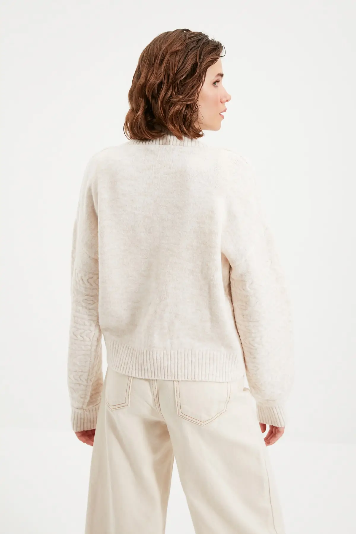 

Trendyol Mesh Detailed Knitwear Cardigan TWOAW22HI0470
