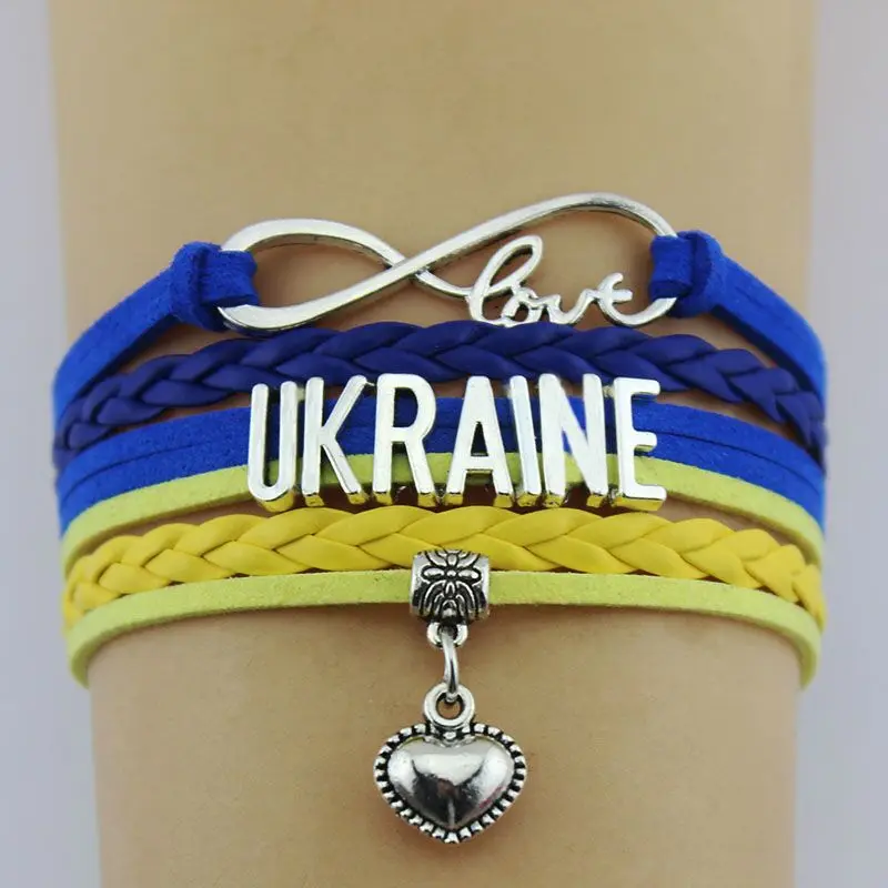 

50pcs Handmade weaving love Ukraine love bracelet