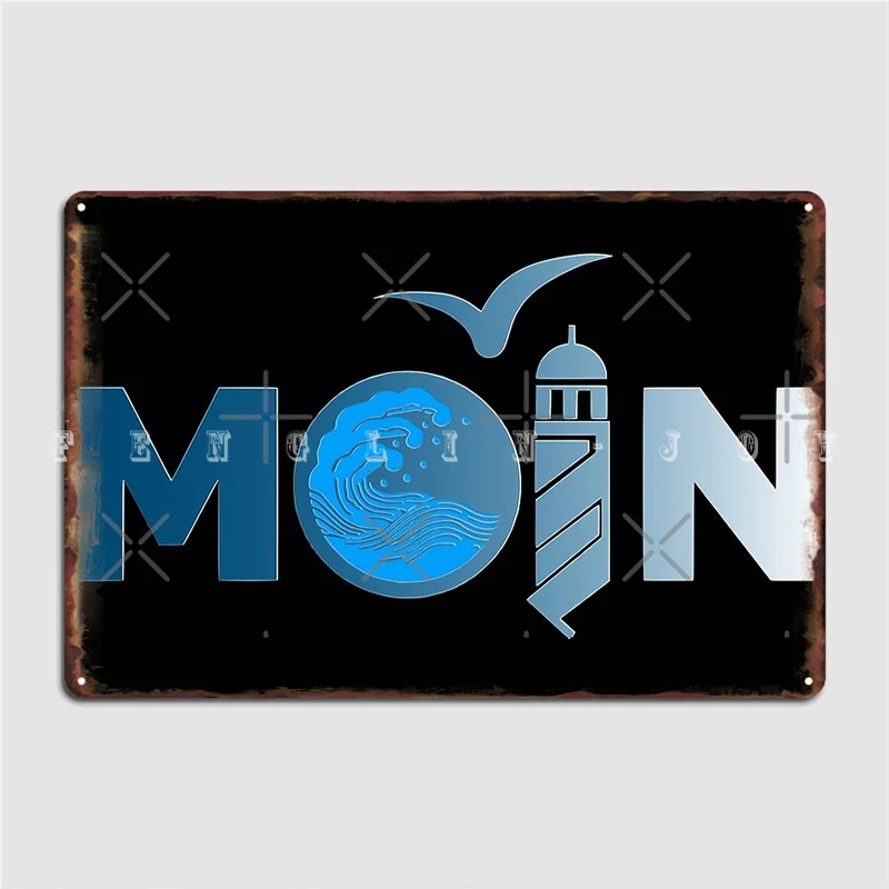 

Moin North German Greetings Poster Metal Plaque Design Wall Cave Wall Decor Living Room Tin Sign Posters