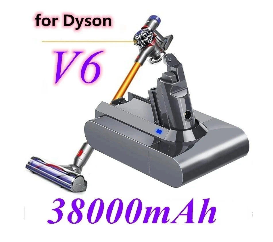 

100% Asli 21.6V 38000MAh Baterai Li-ion untuk Dyson V6 DC58 DC59 DC62 DC74 SV09 SV07 SV03 965874-02 Baterai Penyedot Debu L30