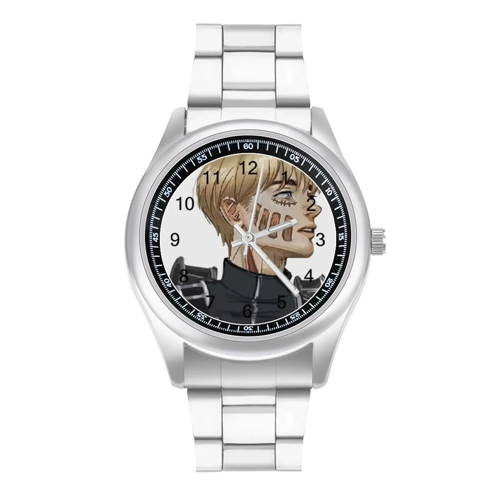 

Кварцевые часы Armin Arlert, веселые сердечные атаки на титанов, деловые Элегантные наручные часы, стальные фото, высококачественные мужские нар...